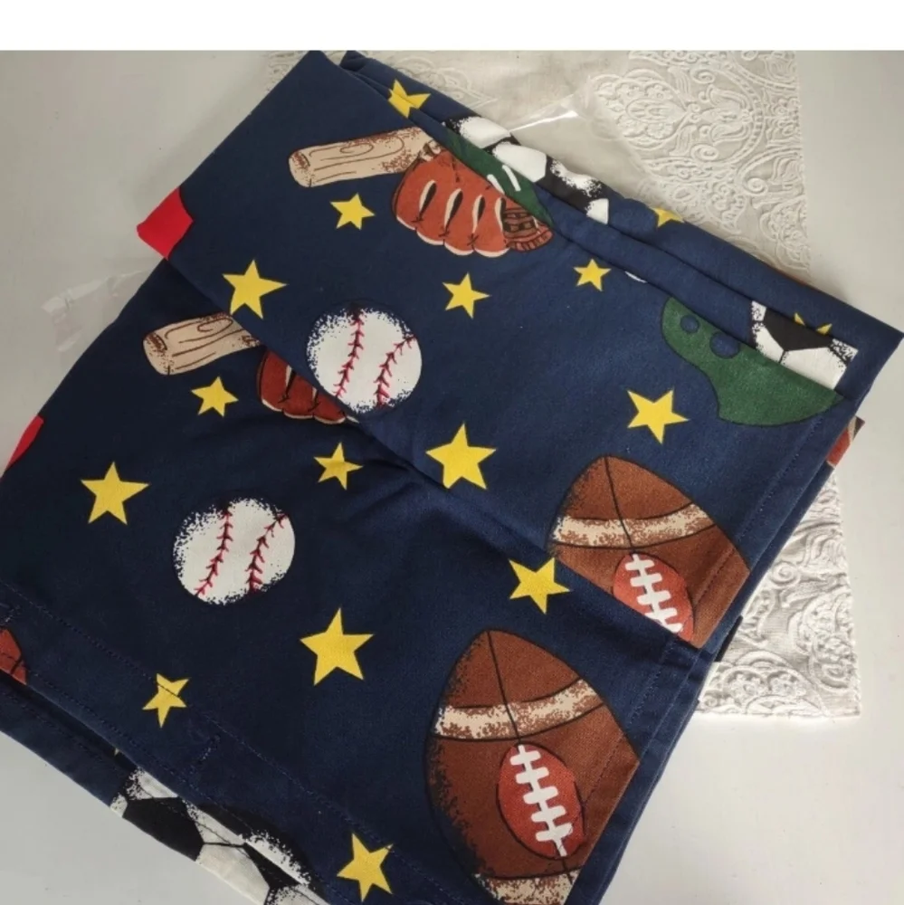 Sports Theme Canvas Shower Curtain 70 X 72
